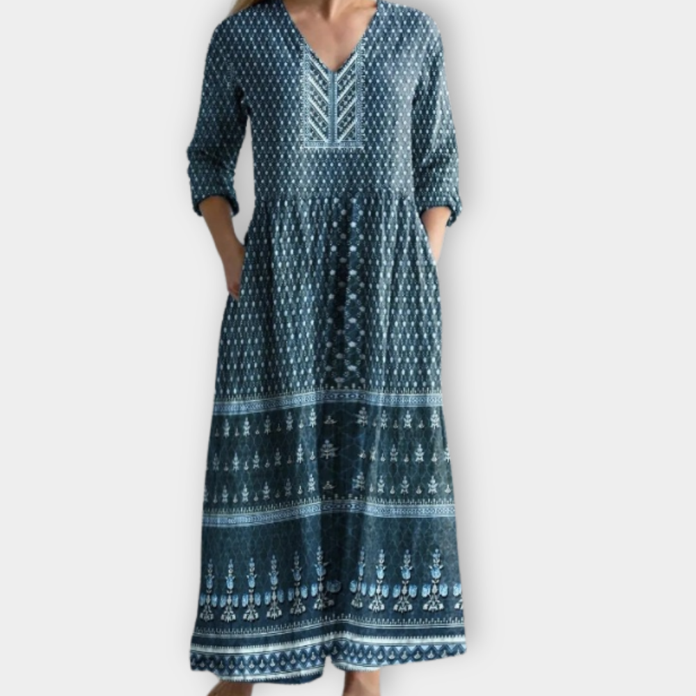 Oswina | Boho Maxikleid aus weichem Premiumstoff