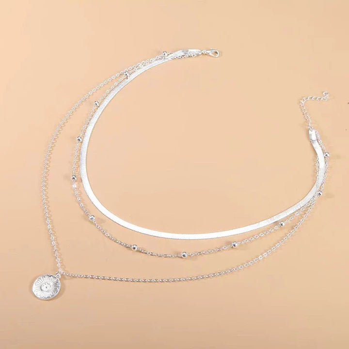Silberne Triple-Halskette